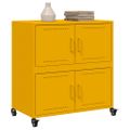 vidaXL Komoda horčicovožltá 68x39x72 cm oceľ