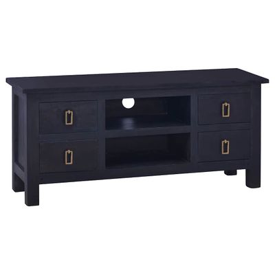 vidaXL TV skrinka, svetlá káva 100x30x45 cm, mahagónový masív