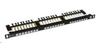 Solarix - 19" patch pan. 24xRJ45 CAT6 UTP čierna 0,5U