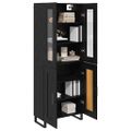 vidaXL Highboard 2 ks Čierny dub 69,5 x 34 x 180 cm Kompozitné drevo