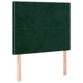 vidaXL Čelo postele s LED tmavozelené 80x5x118/128 cm zamat