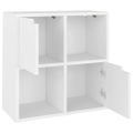 vidaXL Knižnica biela 60x27,5x59,5 cm drevotrieska