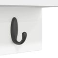 vidaXL Vešiak na stenu Nástenná montáž Biela 40 x 10,5 x 18 cm
