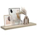 vidaXL Plávajúca nástenná polica, dubová 90x23,5x3,8 cm, MDF