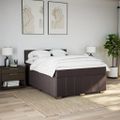 vidaXL Boxspring posteľ s matracom tmavohnedá 160x200 cm látka