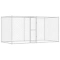 vidaXL Klietka pre psa Strieborná 400 x 200 x 200 cm Pozinkovaná oceľ