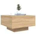 vidaXL konferenčný stolík s LED osvetlením dub sonoma 55x55x31 cm