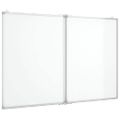 vidaXL Magnetická biela tabuľa skladacia 100x80x1,7 cm hliník