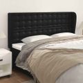 vidaXL Čelo postele so záhybmi čierne 183x23x118/128 cm umelá koža