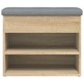 vidaXL Lavička na topánky dub sonoma 62x32x50 cm kompozitné drevo