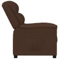 vidaXL Sklápacie kreslo, hnedé, umelá koža