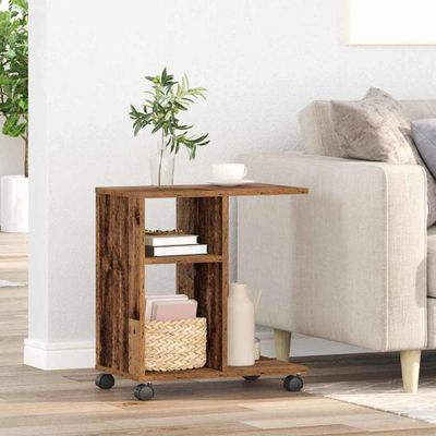 vidaXL Bočný stôl Staré drevo 50 x 30 x 55 cm Kompozitné drevo
