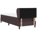 vidaXL Posteľ s pružinovým rámom Tmavohnedá 80 x 200 cm látka