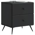 vidaXL Nočný stolík 2 ks Čierna 43 x 34,5 x 47,5 cm Kompozitné drevo