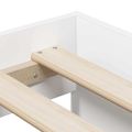 vidaXL Rám postele s úložným prostorem Biela 90 cm Kompozitné drevo