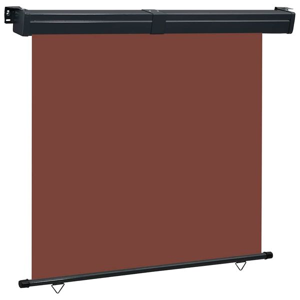 vidaXL Bočná markíza na balkón 170x250 cm hnedá