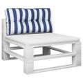vidaXL Poduška na paletovú pohovku modro-biele pruhy 80x40x12 cm látka