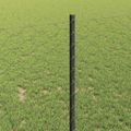 vidaXL Hexagonálny plot s stĺpom 50 x 1 m PVC potiahnutá oceľ Sivá