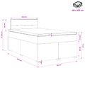 vidaXL Posteľ boxspring s matracom Tmavosivá 120 x 200 cm Zamat