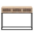 vidaXL Konzolový stolík 105x30x75 cm spracované drevo a železo