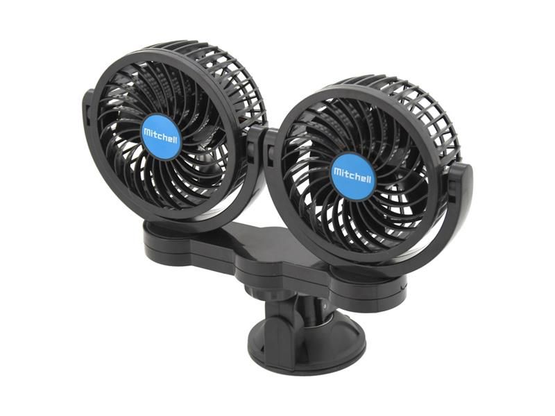 Ventilátor MITCHELL 07222 DUO na prísavku 12V