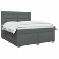 vidaXL Posteľ boxspring s matracom Tmavosivá 160 x 200 cm Látka