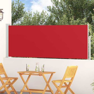 vidaXL Zaťahovacia bočná markíza na terasu 100x314 cm, červená