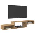 vidaXL Nástenný TV kabinet Nástenná montáž Dub artisan