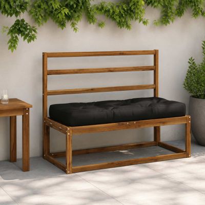 vidaXL Vankúš na paletu VIANEN 100% polyester Čierna 120 x 40 x 12 cm