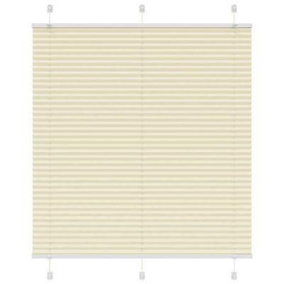 vidaXL plisovaná roleta krémová 120x150 cm Šírka látky 119,4 cm