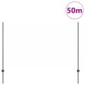 vidaXL Hexagonálny plot s stĺpom 50 x 1,5 m PVC potiahnutá oceľ Sivá