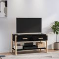 vidaXL TV skrinka čierna 82x38x45 cm spracované drevo