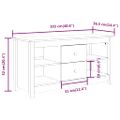 vidaXL TV skrinka sivá 103x36,5x52 cm masívna borovica