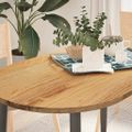 vidaXL Stolová doska bledohnedá 120x60x2 cm dubový masív oválny