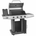 vidaXL Plynový barbecue gril Strieborná Ocotný s kovovou hadicou