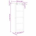 vidaXL Posuvné dvere Biela 83 x 232 cm Masívne borovicové drevo a sklo