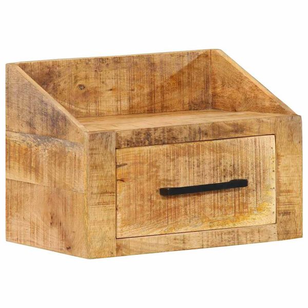 vidaXL Nočný stolík Hnedá 40 x 30 x 30 cm Masívne mango drevo