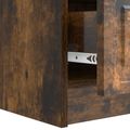 vidaXL TV skrinka 147 x 34,5 x 27 cm Dymový dub Kompozitné drevo