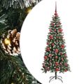 vidaXL Umelý vianočný stromček Zelená 150 cm PVC, plast a oceľ