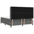 vidaXL LED box s pružinami Tmavo šedá 180 x 200 cm látka