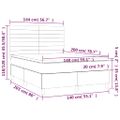 vidaXL Posteľ boxsping s matracom a LED bledosivá 140x200 cm látka