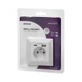 Elektrická zásuvka ORNO OR-AE-13232, 1x 250V s USB a USB-C nabíjačkou pod omietku, biela