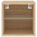 vidaXL TV nástenné skrinky s LED svetlami 2 ks dub sonoma 30x28,5x30cm