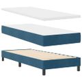 vidaXL Posteľ s pružinovým rámom Tmavo modrá 80 x 200 cm Zamat