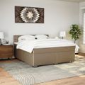 vidaXL Boxspring posteľ s matracom kapučínová 180x200 cm umelá koža