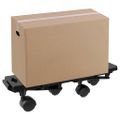 vidaXL Transportné vozíky, 4 kolieska 10ks čierne polypropylén 170 kg
