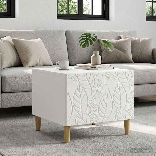 vidaXL Konferenčný stolík Biela 50 x 49 x 40 cm Kompozitné drevo