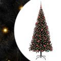 vidaXL Vianočný stromček Čierna 180 cm PVC