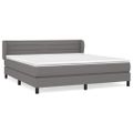 vidaXL Boxspring posteľ s matracom tmavosivá 160x200 cm látka
