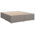 vidaXL Posteľ bez matraca sivohnedá 200x200 cm látka